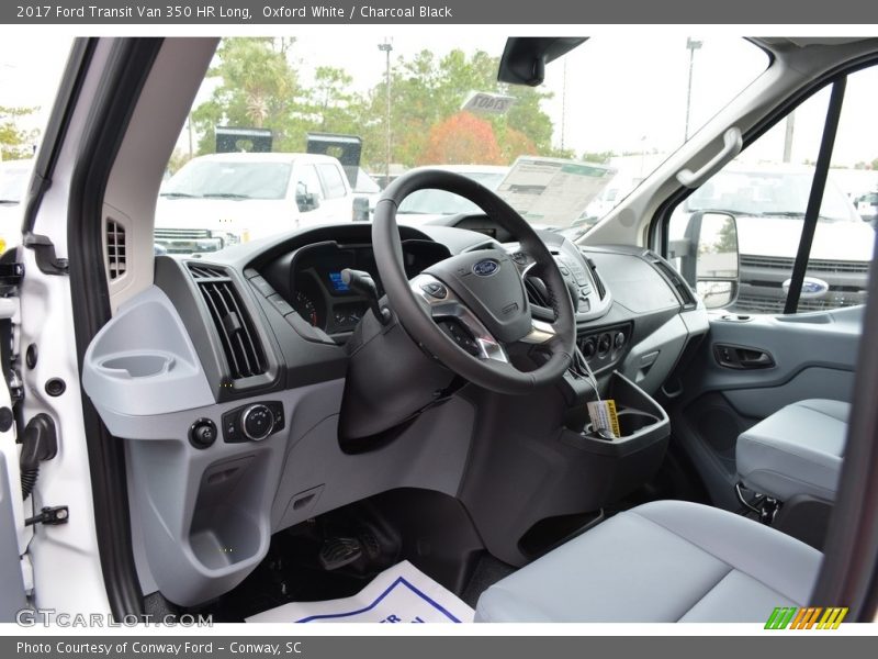 Oxford White / Charcoal Black 2017 Ford Transit Van 350 HR Long