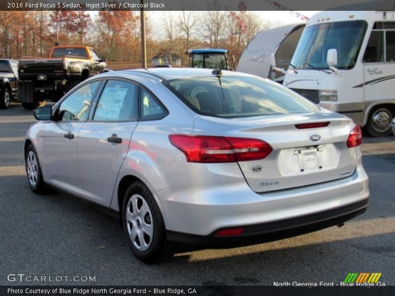 Ingot Silver / Charcoal Black 2016 Ford Focus S Sedan