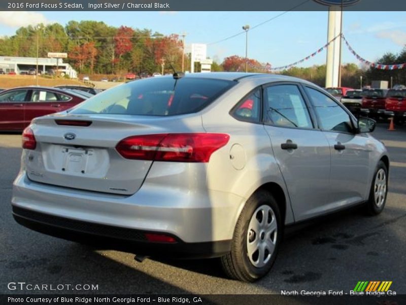 Ingot Silver / Charcoal Black 2016 Ford Focus S Sedan