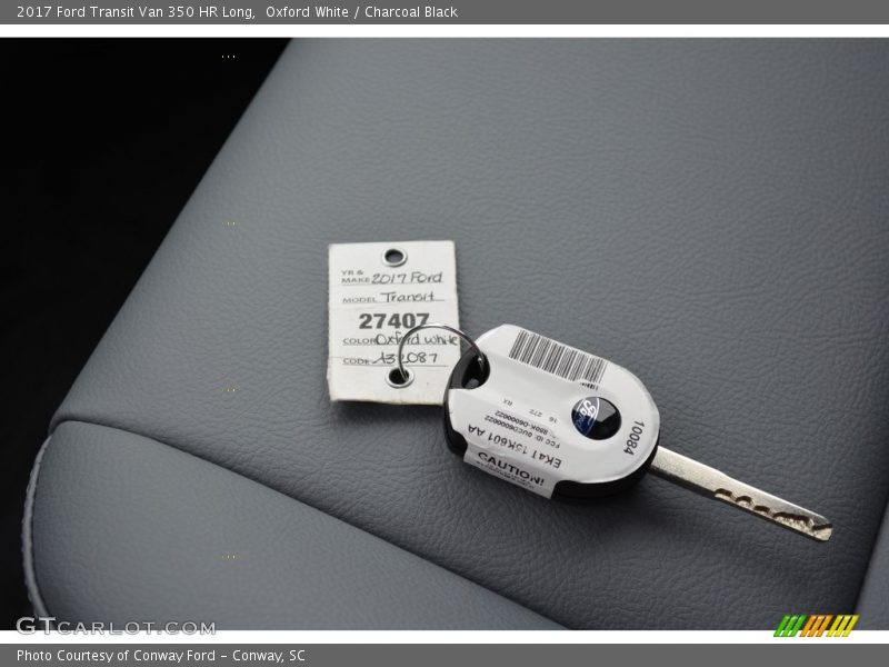 Oxford White / Charcoal Black 2017 Ford Transit Van 350 HR Long
