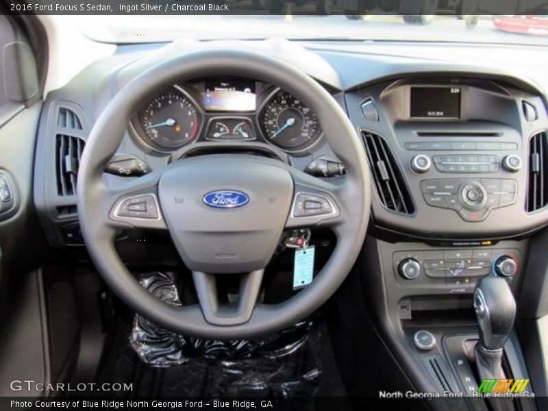Ingot Silver / Charcoal Black 2016 Ford Focus S Sedan