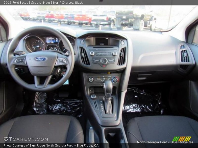 Ingot Silver / Charcoal Black 2016 Ford Focus S Sedan