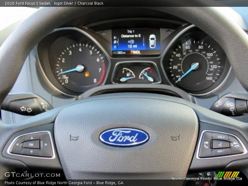 Ingot Silver / Charcoal Black 2016 Ford Focus S Sedan