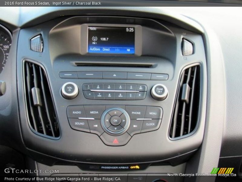Ingot Silver / Charcoal Black 2016 Ford Focus S Sedan