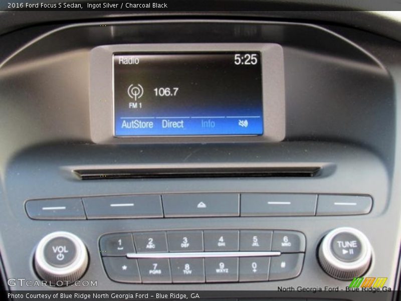 Ingot Silver / Charcoal Black 2016 Ford Focus S Sedan