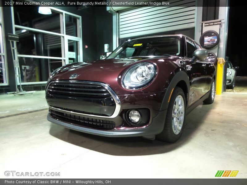 Pure Burgundy Metallic / Chesterfield Leather/Indigo Blue 2017 Mini Clubman Cooper ALL4