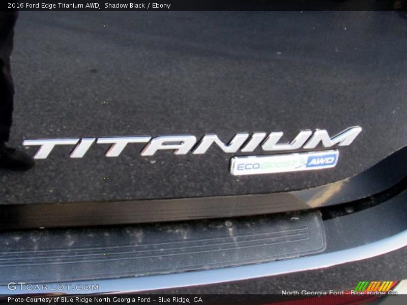 Shadow Black / Ebony 2016 Ford Edge Titanium AWD
