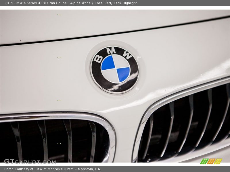 Alpine White / Coral Red/Black Highlight 2015 BMW 4 Series 428i Gran Coupe