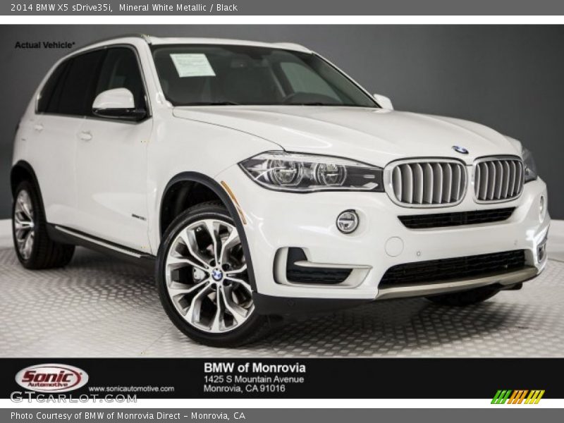 Mineral White Metallic / Black 2014 BMW X5 sDrive35i
