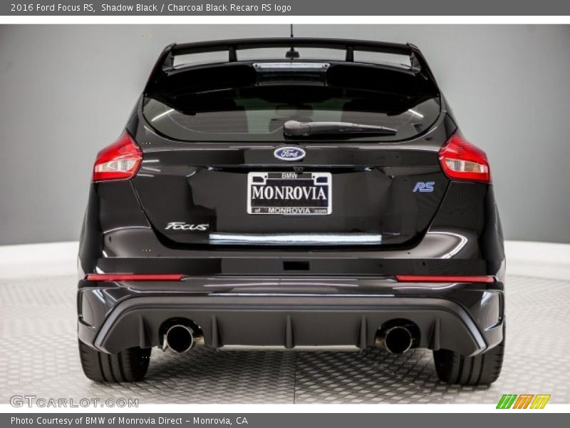 Shadow Black / Charcoal Black Recaro RS logo 2016 Ford Focus RS