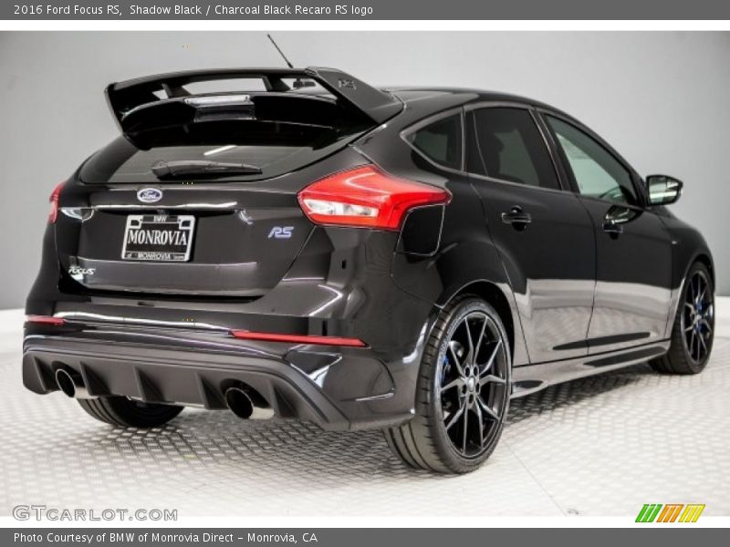 Shadow Black / Charcoal Black Recaro RS logo 2016 Ford Focus RS