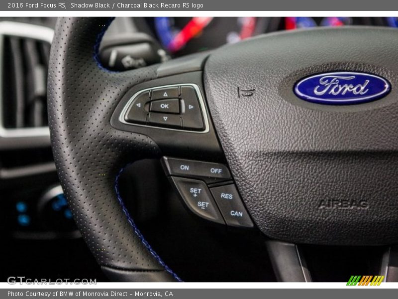 Shadow Black / Charcoal Black Recaro RS logo 2016 Ford Focus RS
