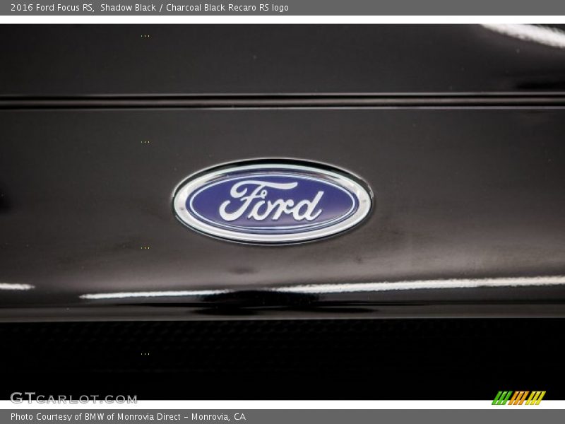 Shadow Black / Charcoal Black Recaro RS logo 2016 Ford Focus RS
