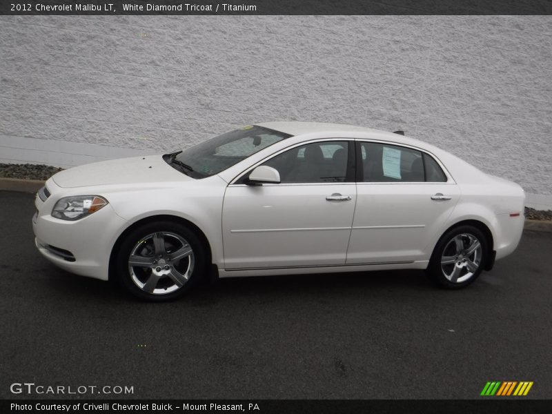 White Diamond Tricoat / Titanium 2012 Chevrolet Malibu LT