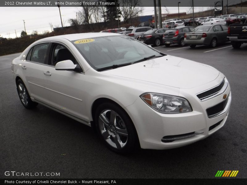 White Diamond Tricoat / Titanium 2012 Chevrolet Malibu LT
