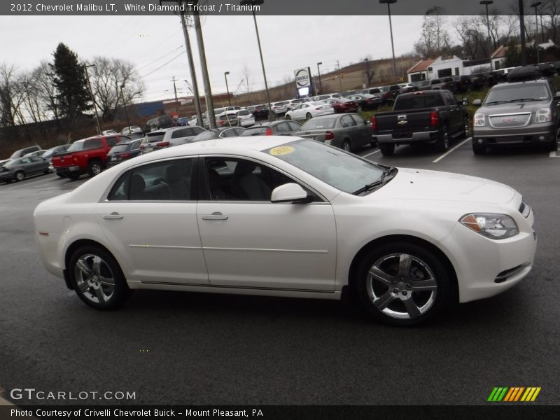 White Diamond Tricoat / Titanium 2012 Chevrolet Malibu LT
