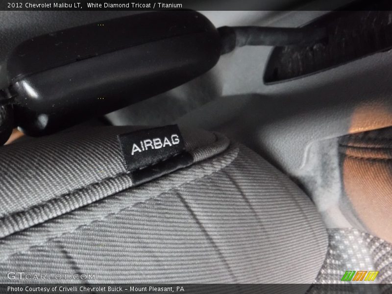 White Diamond Tricoat / Titanium 2012 Chevrolet Malibu LT
