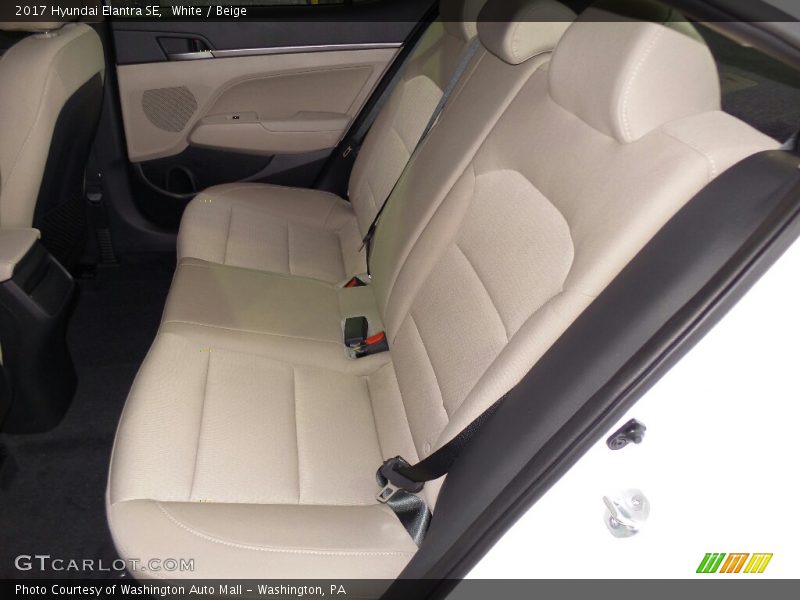 White / Beige 2017 Hyundai Elantra SE