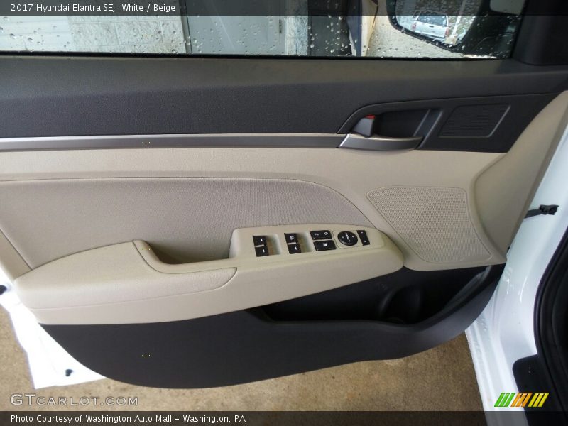 White / Beige 2017 Hyundai Elantra SE