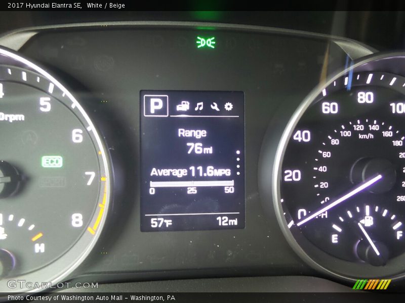 White / Beige 2017 Hyundai Elantra SE