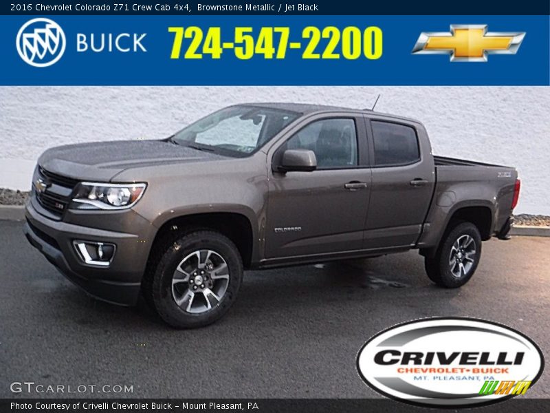 Brownstone Metallic / Jet Black 2016 Chevrolet Colorado Z71 Crew Cab 4x4