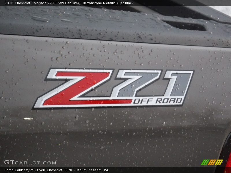 Brownstone Metallic / Jet Black 2016 Chevrolet Colorado Z71 Crew Cab 4x4
