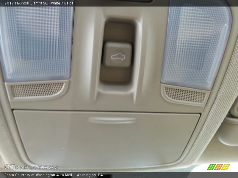 White / Beige 2017 Hyundai Elantra SE