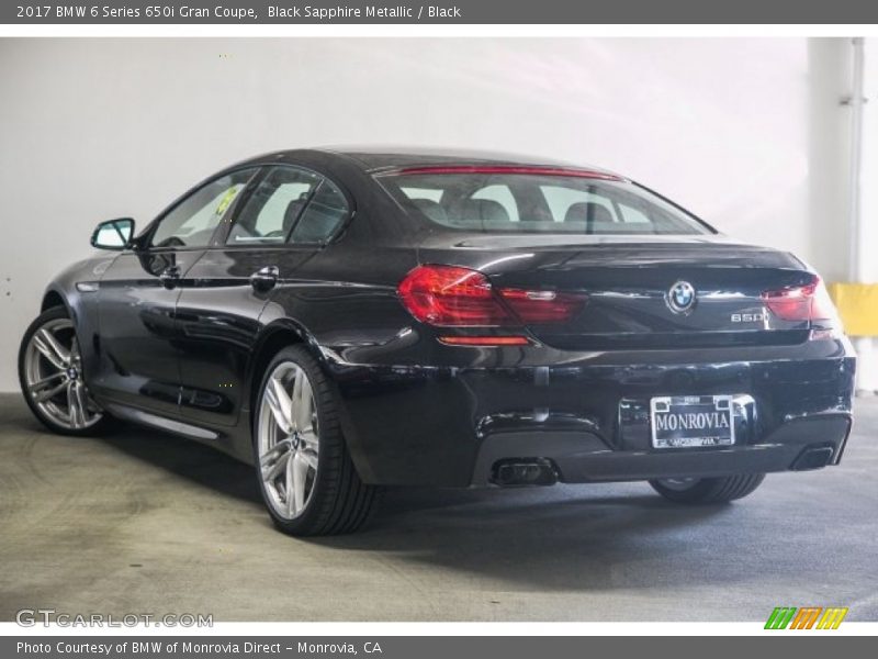 Black Sapphire Metallic / Black 2017 BMW 6 Series 650i Gran Coupe