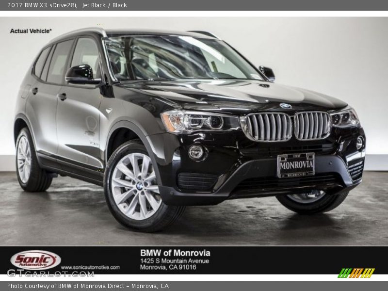 Jet Black / Black 2017 BMW X3 sDrive28i