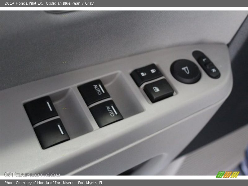 Obsidian Blue Pearl / Gray 2014 Honda Pilot EX