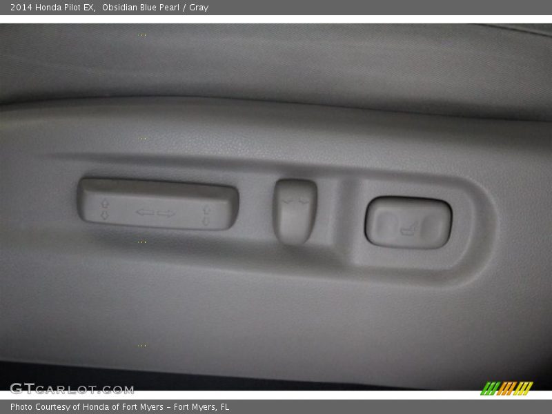 Obsidian Blue Pearl / Gray 2014 Honda Pilot EX