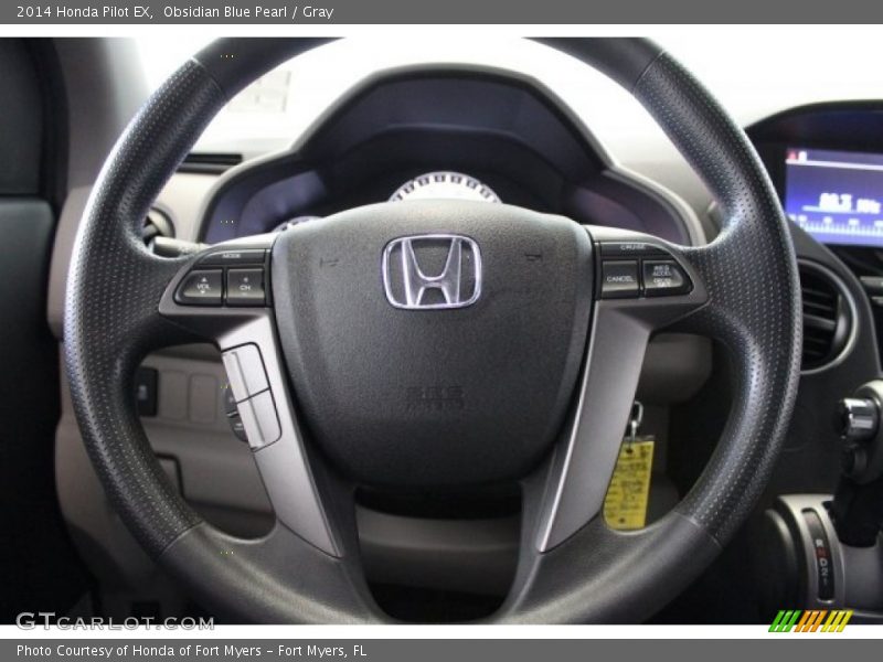 Obsidian Blue Pearl / Gray 2014 Honda Pilot EX