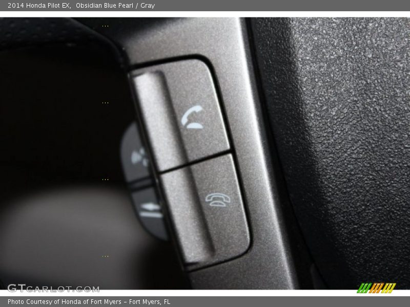 Obsidian Blue Pearl / Gray 2014 Honda Pilot EX