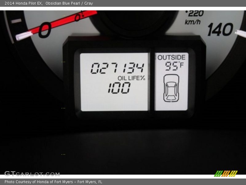 Obsidian Blue Pearl / Gray 2014 Honda Pilot EX