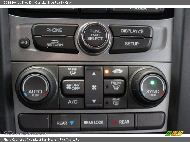 Obsidian Blue Pearl / Gray 2014 Honda Pilot EX