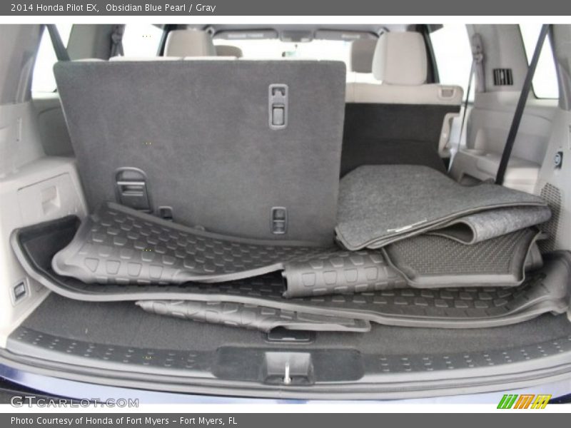 Obsidian Blue Pearl / Gray 2014 Honda Pilot EX