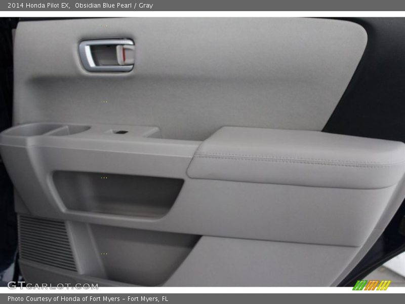 Obsidian Blue Pearl / Gray 2014 Honda Pilot EX