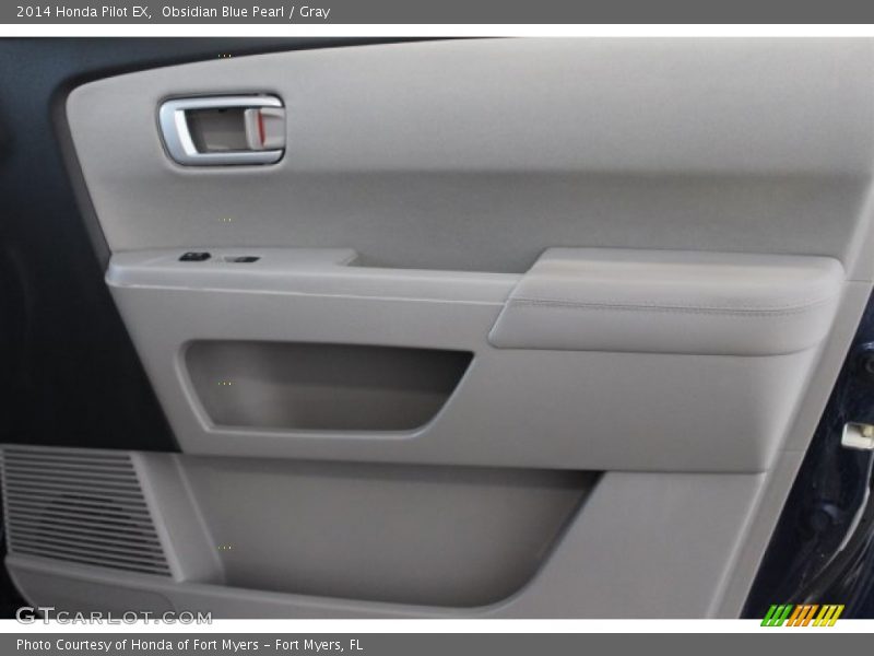 Obsidian Blue Pearl / Gray 2014 Honda Pilot EX