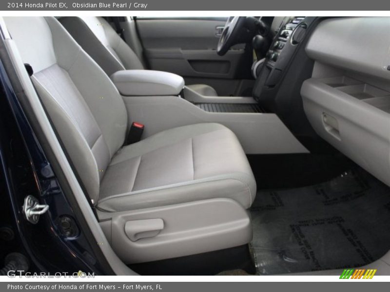 Obsidian Blue Pearl / Gray 2014 Honda Pilot EX