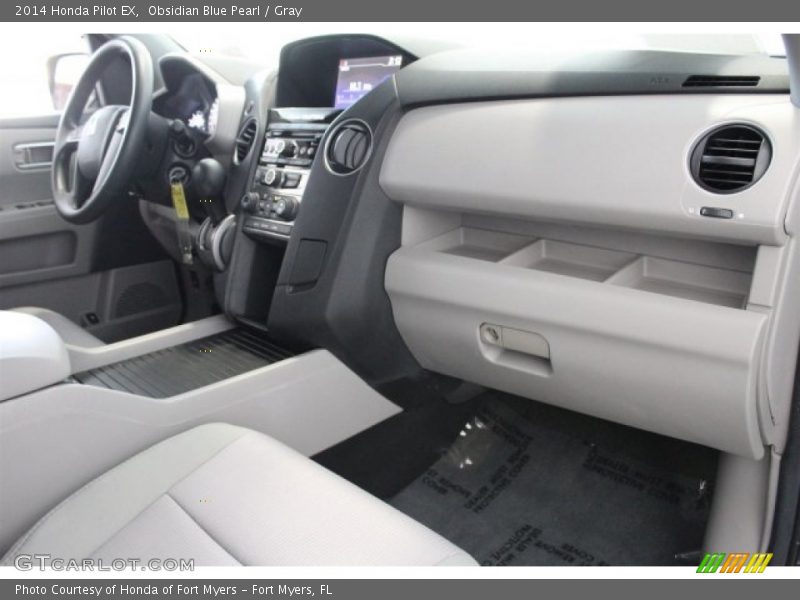 Obsidian Blue Pearl / Gray 2014 Honda Pilot EX