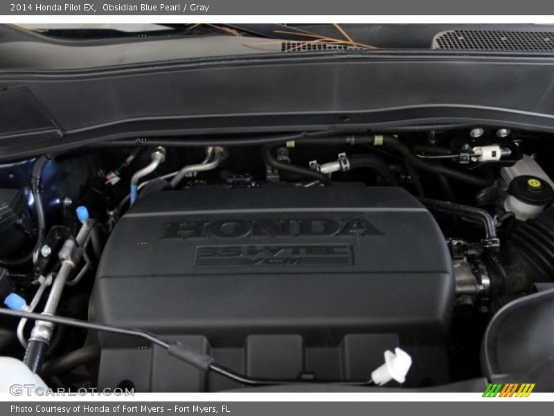 Obsidian Blue Pearl / Gray 2014 Honda Pilot EX