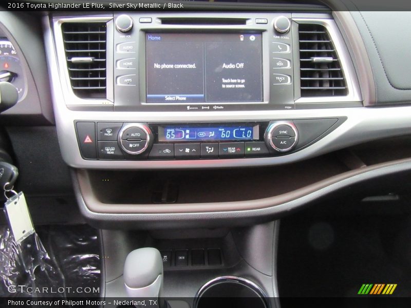 Controls of 2016 Highlander LE Plus