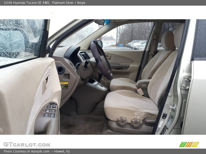 Platinum Silver / Beige 2008 Hyundai Tucson SE 4WD