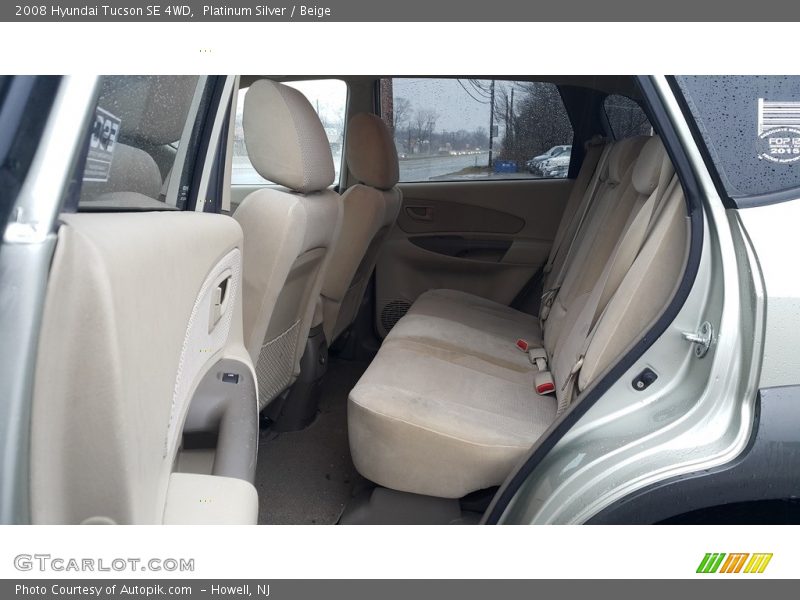 Platinum Silver / Beige 2008 Hyundai Tucson SE 4WD