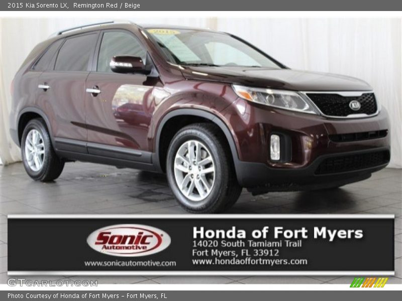 Remington Red / Beige 2015 Kia Sorento LX