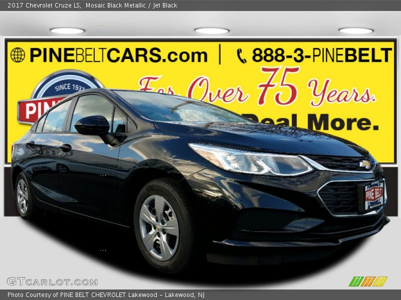 Mosaic Black Metallic / Jet Black 2017 Chevrolet Cruze LS