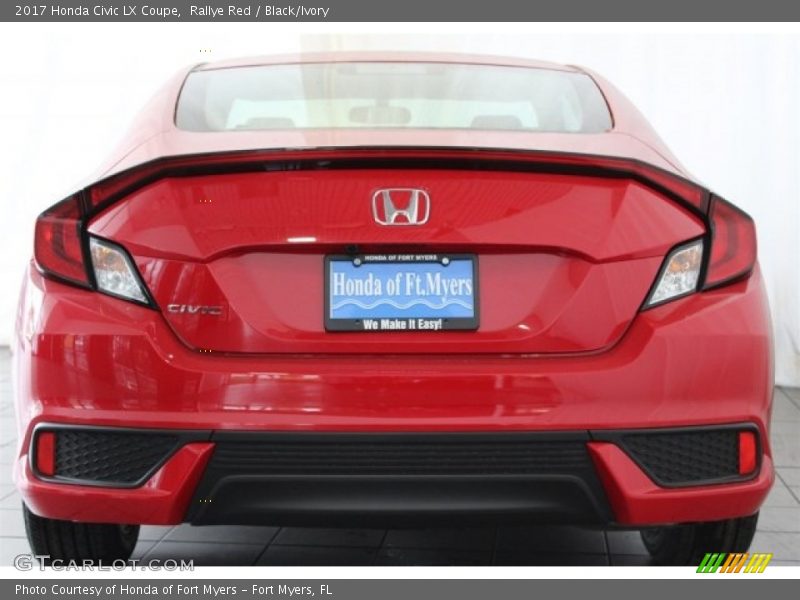 Rallye Red / Black/Ivory 2017 Honda Civic LX Coupe