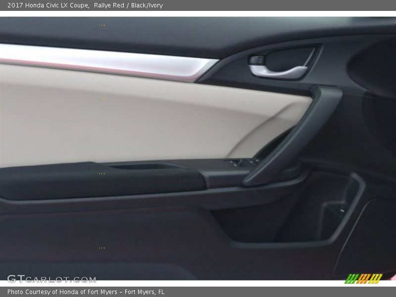 Rallye Red / Black/Ivory 2017 Honda Civic LX Coupe