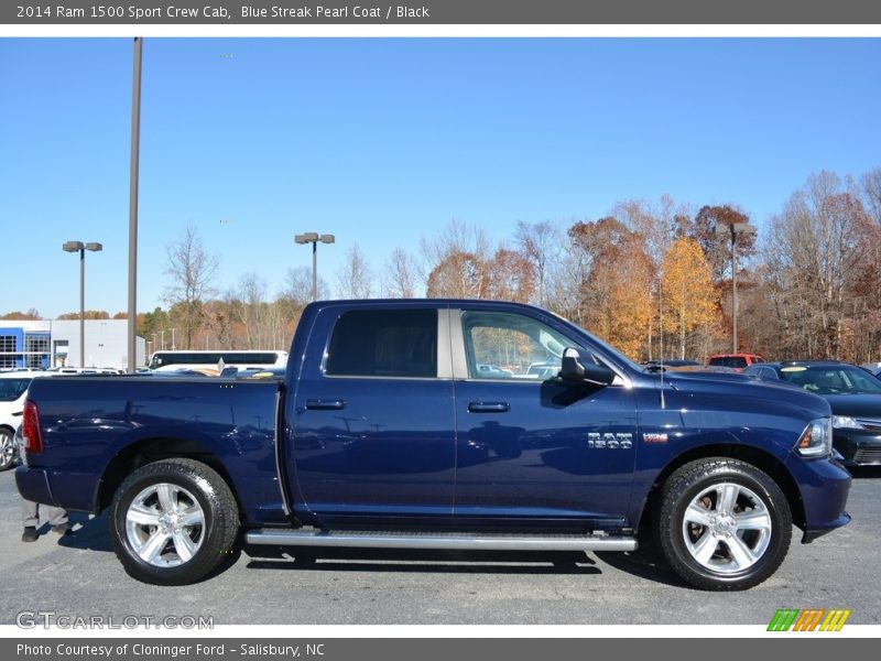 Blue Streak Pearl Coat / Black 2014 Ram 1500 Sport Crew Cab