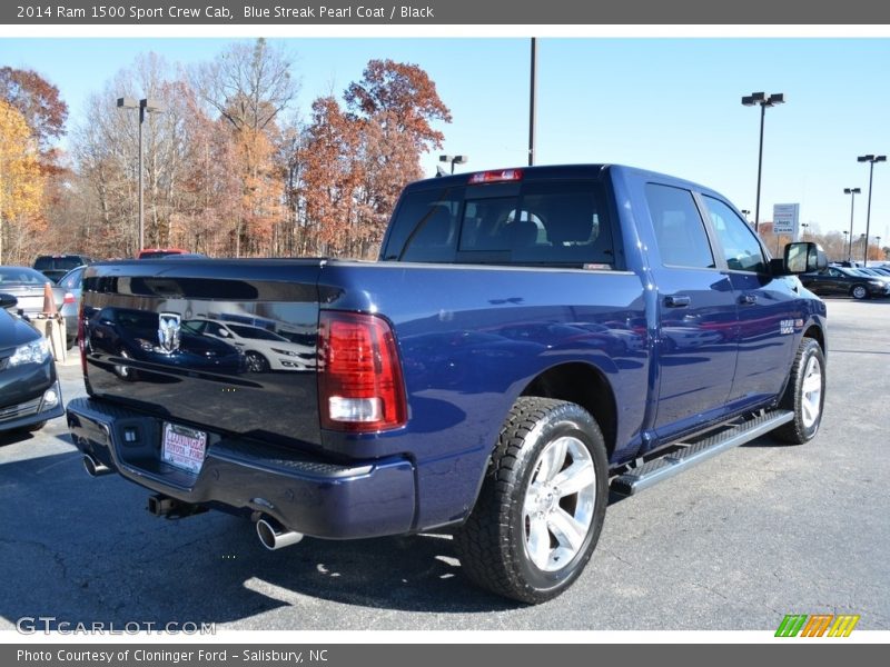 Blue Streak Pearl Coat / Black 2014 Ram 1500 Sport Crew Cab